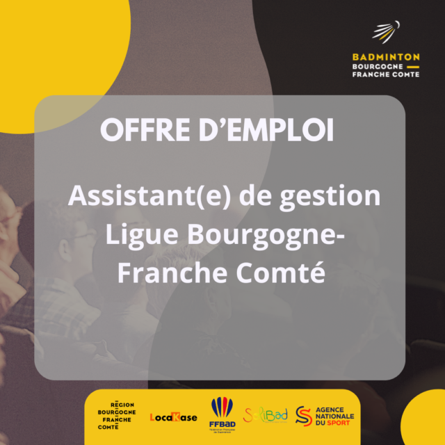 🏸  Offre d’emploi : assistant.e de gestion  🏸