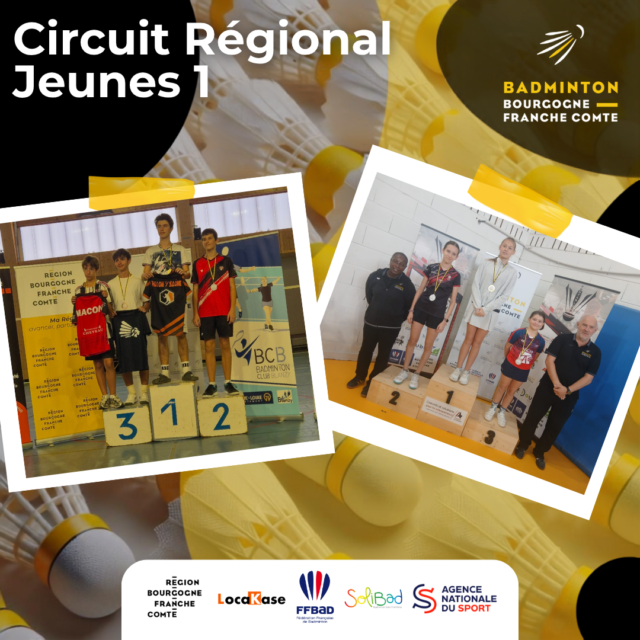 🏸 Deux étapes du Circuit Régional Jeunes disputées à Blanzy et Pontarlier